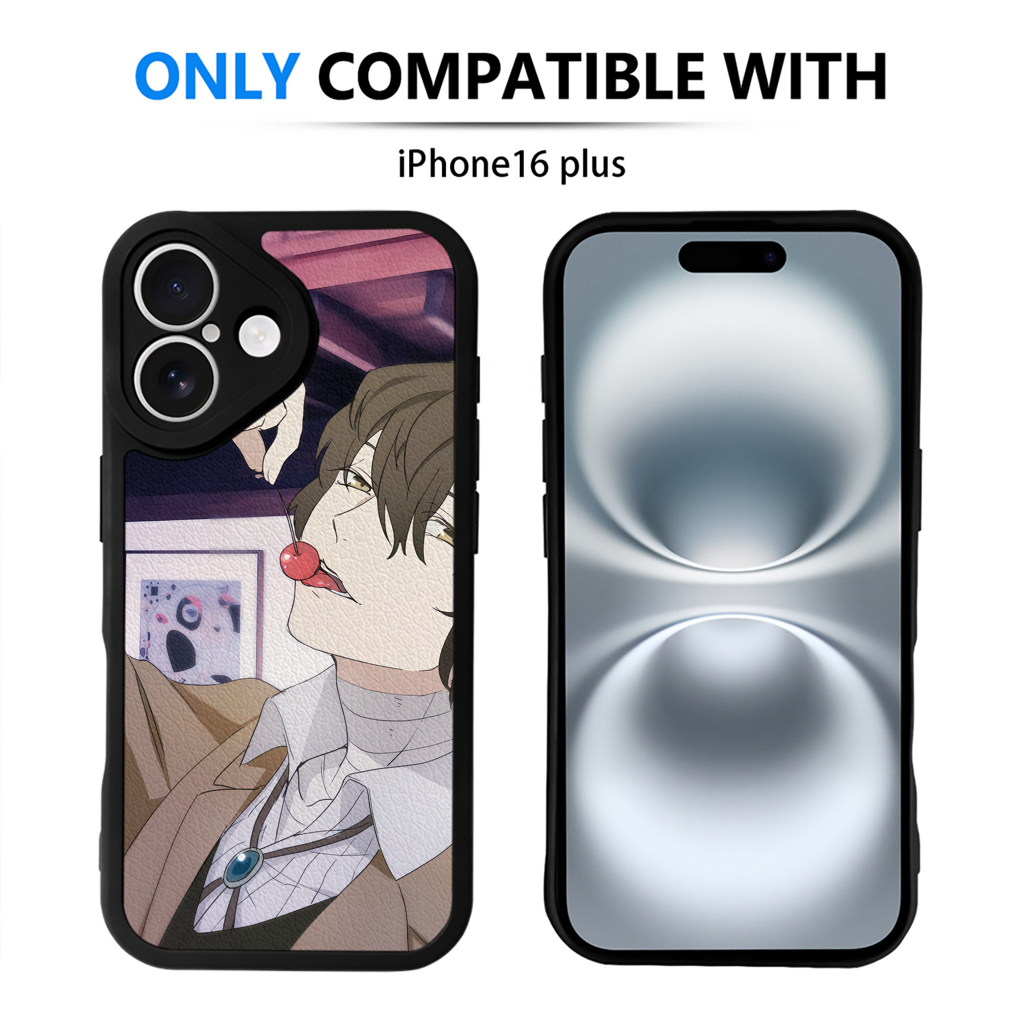 （画像用） 文豪ストレイドッグス Bungo Stray Dogs 【iPhone 16シリーズ対応】シリコンスマホケース（レザー調） 材質：シリコン
